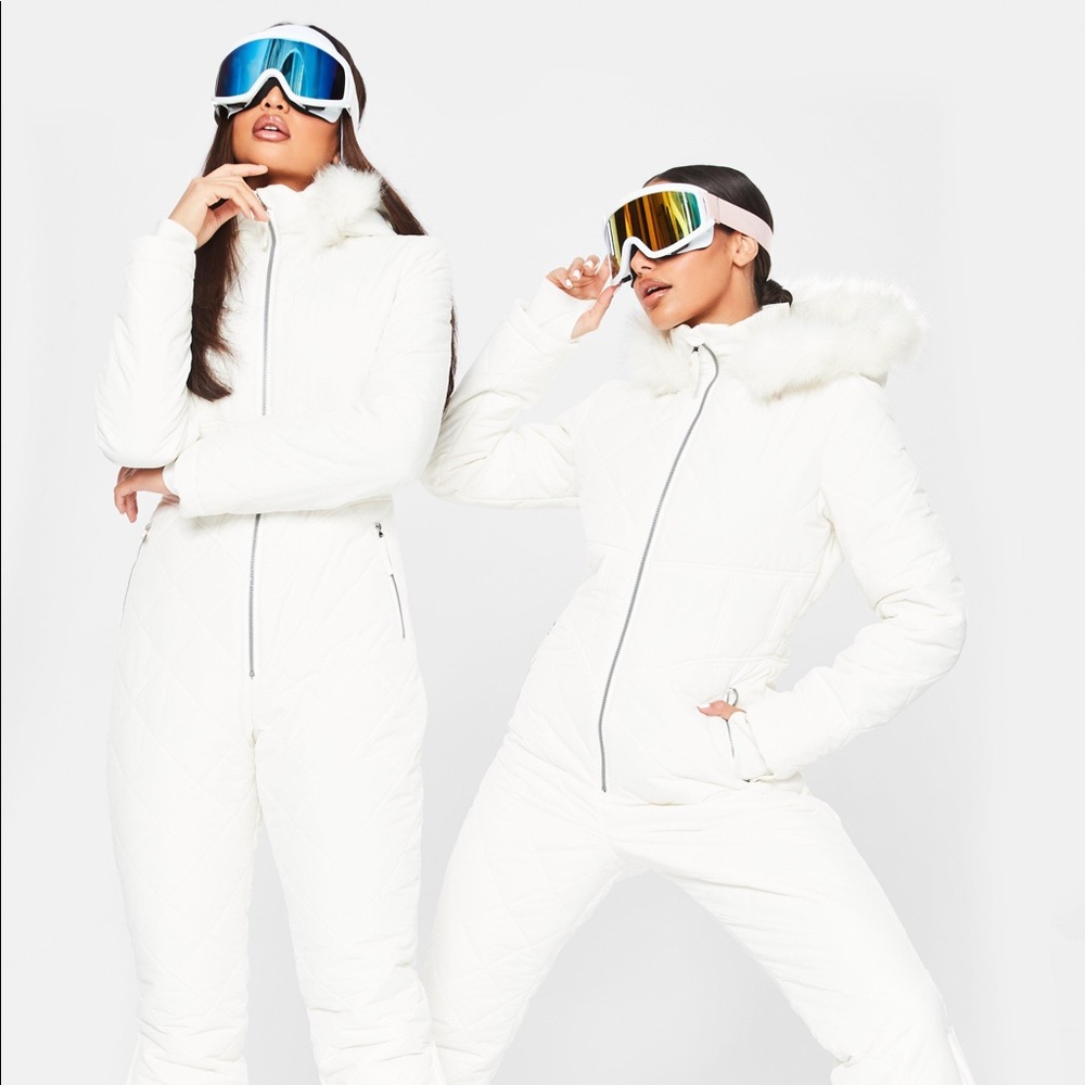 Missguided White Ski & Snow Jacket